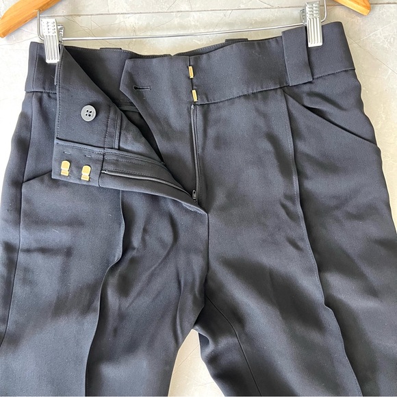 FENDI Black 100% Viscose High Rise Pleated Strength Pintuck Trousers Pants Sz 40 - Picture 11 of 16